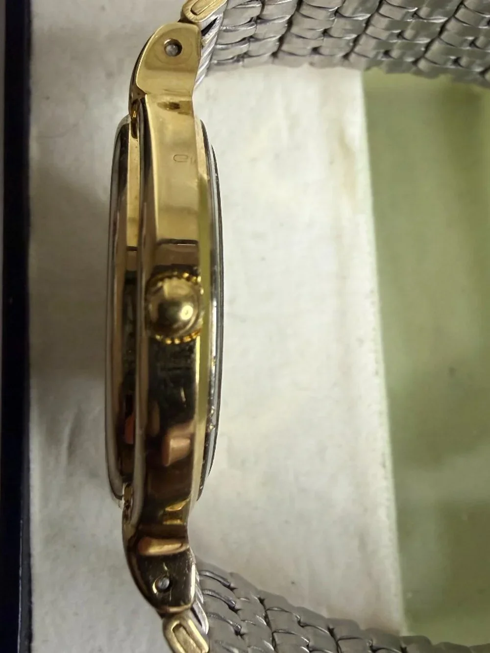 Vintage Givenchy Paris D.A.L. 90 Watch - 36mm Black Dial Genuine Diamond Accent